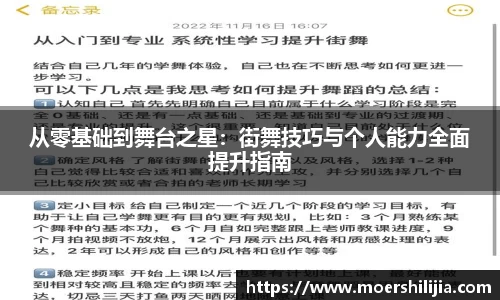 从零基础到舞台之星：街舞技巧与个人能力全面提升指南